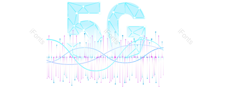 蓝色 数据 传输 5G 渐变 线条