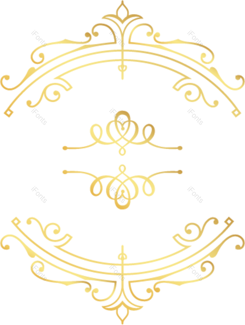 装饰图案图片,金色的元素,相框PNG,复古框架免抠素材