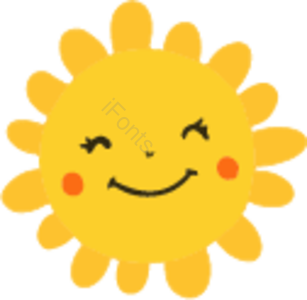 黄色 卡通 太阳 元素 手绘 插图