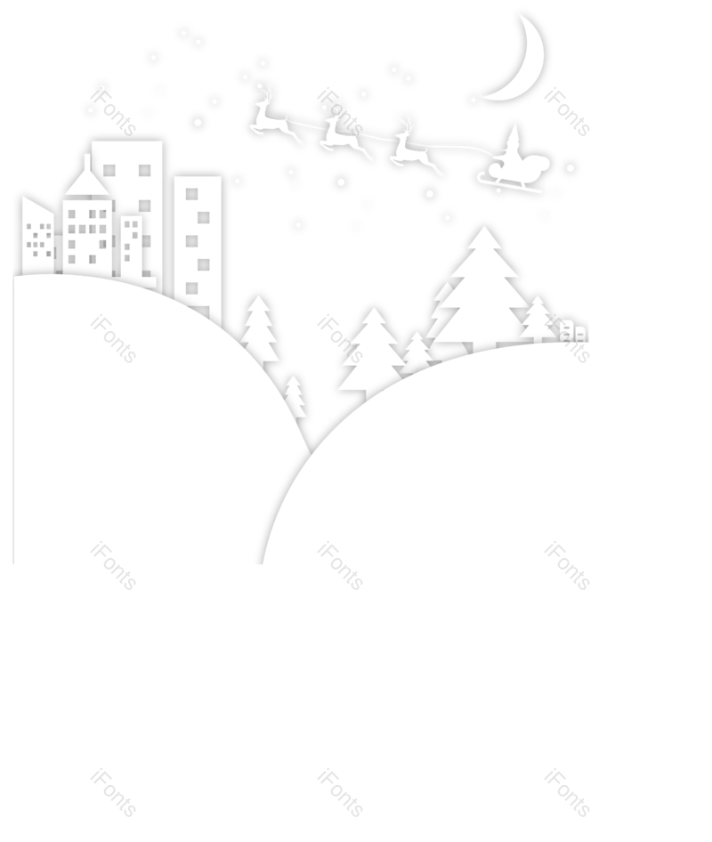 麋鹿图片,城市矢量元素,圣诞老人PNG,雪花免抠素材
