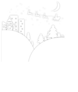 冬季圣诞节城市 夜景 剪纸风格 城市观 雪花 麋鹿 圣诞老人 圣诞节矢量