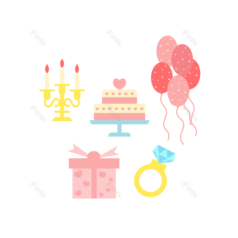 蜡烛图片,婚礼用品元素,蛋糕矢量图PNG,生日蛋糕免抠素材