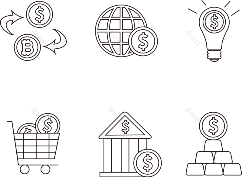 金融图片,金条元素,金币PNG,灯泡免抠素材