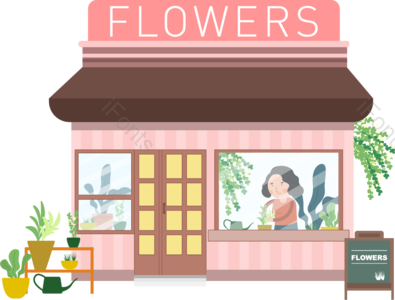 人物 卖方 动画片 小贩 飞机 购物店 取色 植物
