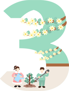 三月 公园 月 工具 树苗 木槿花 浇水 向量