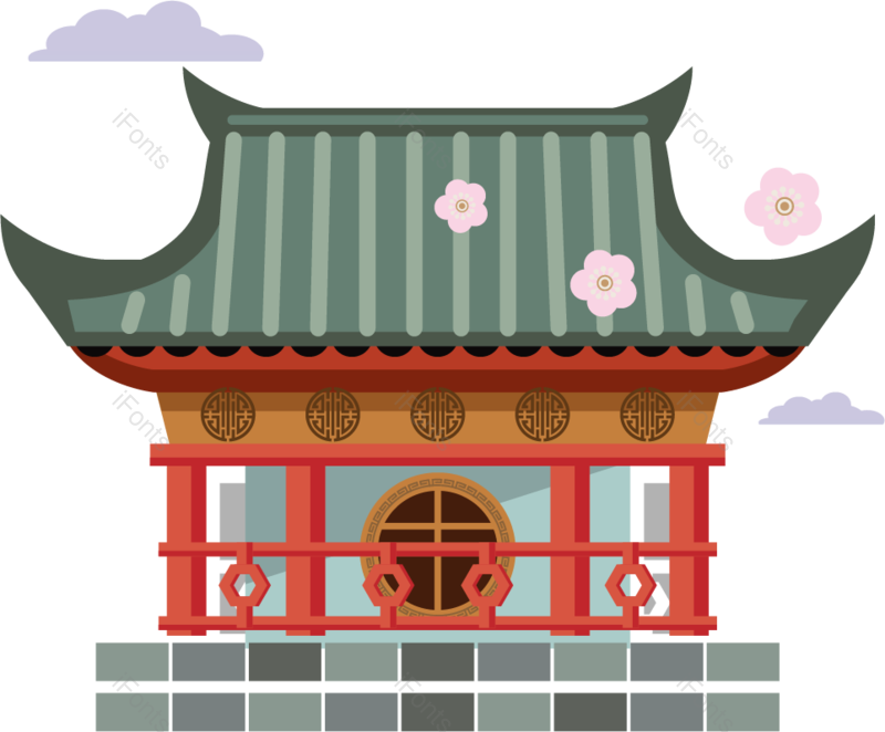 传统图片,插画元素,日本PNG,地标建筑免抠素材