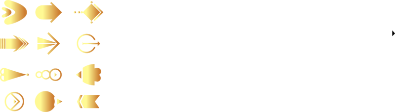 箭头图片,创意图案元素,渐变PNG,金色免抠素材