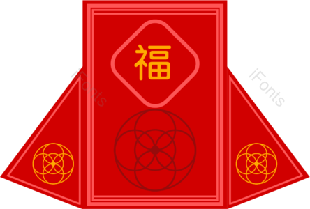 韩国风格 传统 合适的图案 图案 质地 袋 传统的新年包 红色