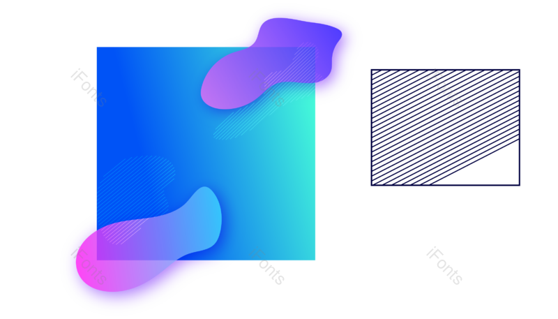 元素图片,蓝色元素,几何PNG,紫色免抠素材