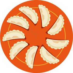 点 红色 板 黄色 戒指 光盘 水饺 卡通