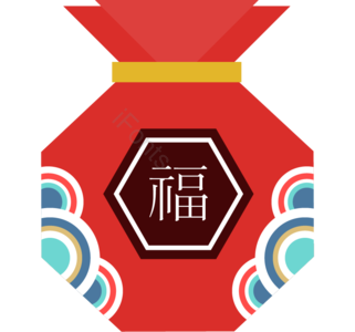 动画片 古典 袋 祝福袋 绳 人格 传统的 金币