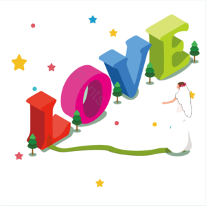 手绘 矢量 婚礼 日本 婚礼用品 卡通人物 婚纱 礼服
