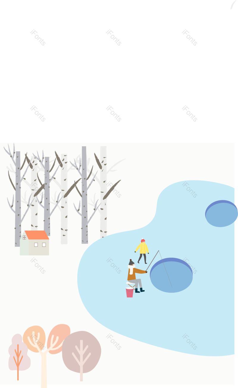 儿童图片,数据元素,雪地PNG,韩国风格免抠素材