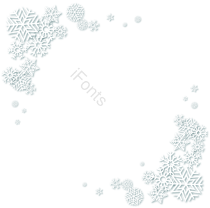 白色 雪花 立体 剪纸风格 边框 直角 清新