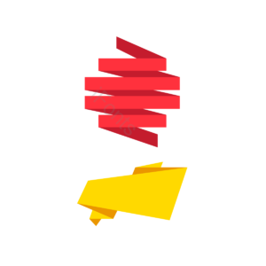 商业 banner 丝带 标签 红色 黄色