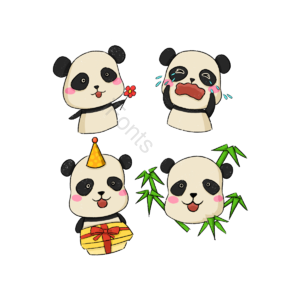 PSD 向量 大熊猫 熊猫矢量 动物矢量 动画片 可爱 表达