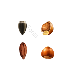 PSD PNG 向量 坚果 餐饮 西瓜种子 板栗 胡桃