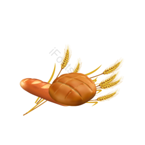 png psd 面包 小麦 餐饮 小麦穗 健康 食物剪贴画