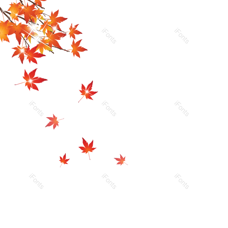 装饰图片,秋天元素,素材PNG,简约免抠素材