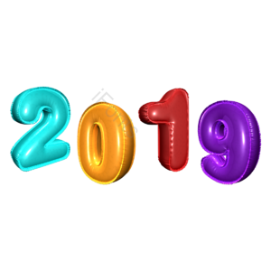 2019 气球 艺术字