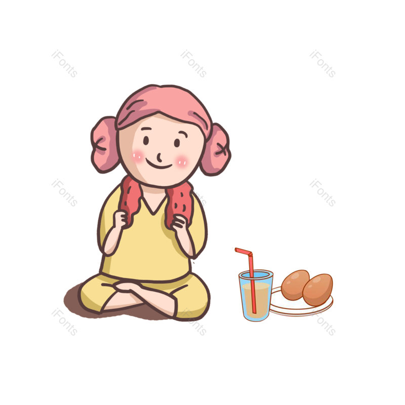 插图图片,动画片元素,盘子PNG,韩国免抠素材