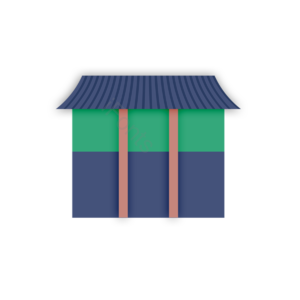 屋 古建筑 手绘 古典 历史 古 线 蓝色