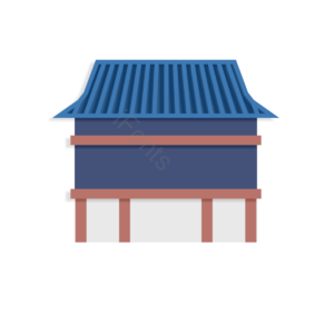 手绘 简单 屋 古 古老的建筑 线 广场 柱
