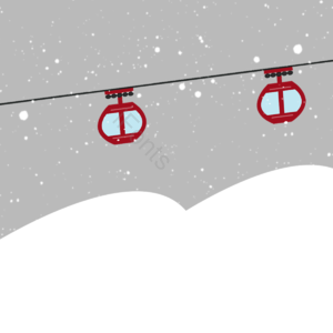 索道  缆车  动画片  观光  雪山  观光车  雪花  山峰