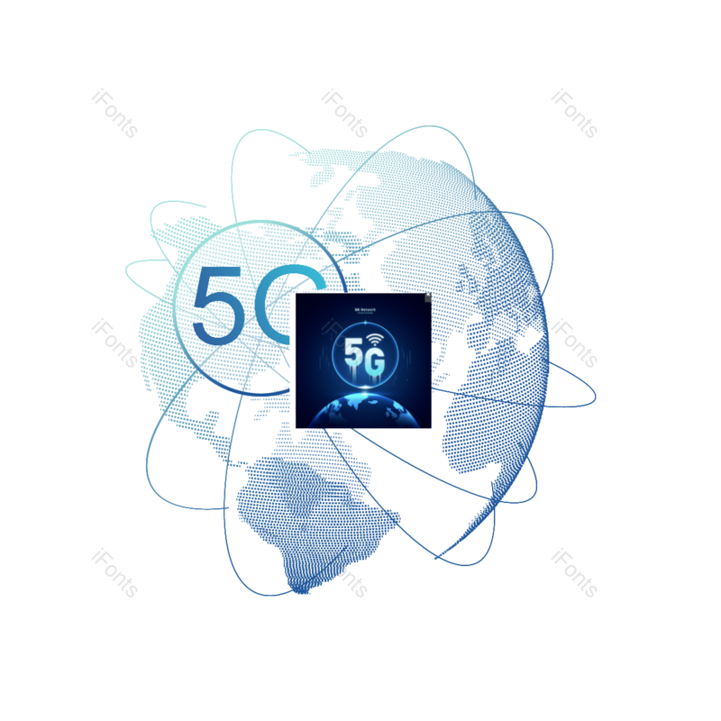 信号图片,蓝色元素,电脑PNG,技术免抠素材