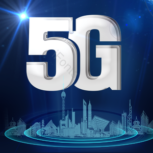 5G 蓝色 技术 线 点 白色 3D 梯度