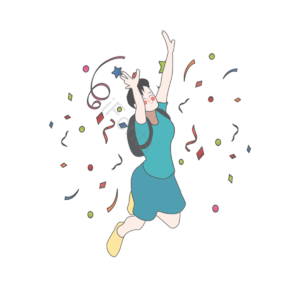 女孩 卡通女孩 彩带 明星 学校 学生 动画片 庆祝