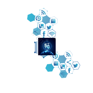 5g 图标 雷电图标 现代交流 数字的 六边形 多边形 现代的