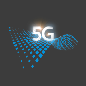 蓝色 立体声 5G 网络 元件 蓝色 格 立体声