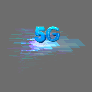 现代 立体声 5G 网络 元件 蓝色 空间 错觉