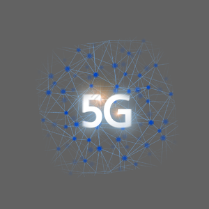 白色 紫色 现代 立体声 5G 网络 元件 蓝色