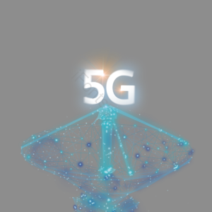 蓝色 立体声 5G 网络 通讯 分子 白色 三维