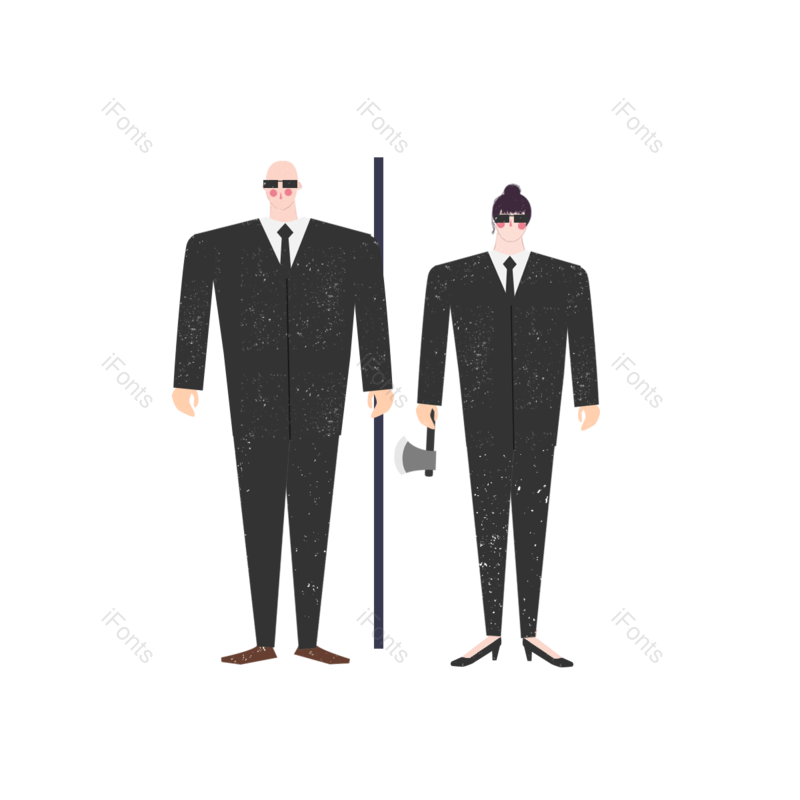 插图图片,动画片元素,黑色PNG,卡通形象免抠素材