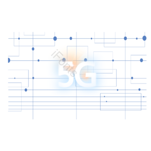 时尚 现代 蓝色 5G 网络 分子 直线 点