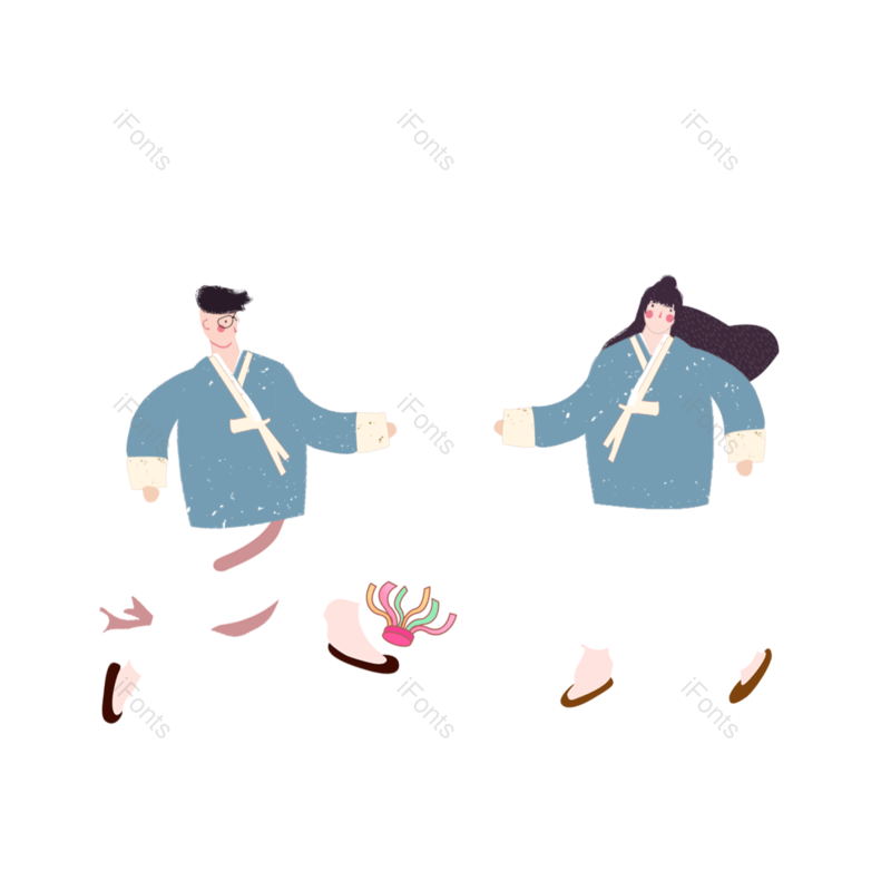 手绘插图图片,传统元素,女人PNG,简约风格免抠素材