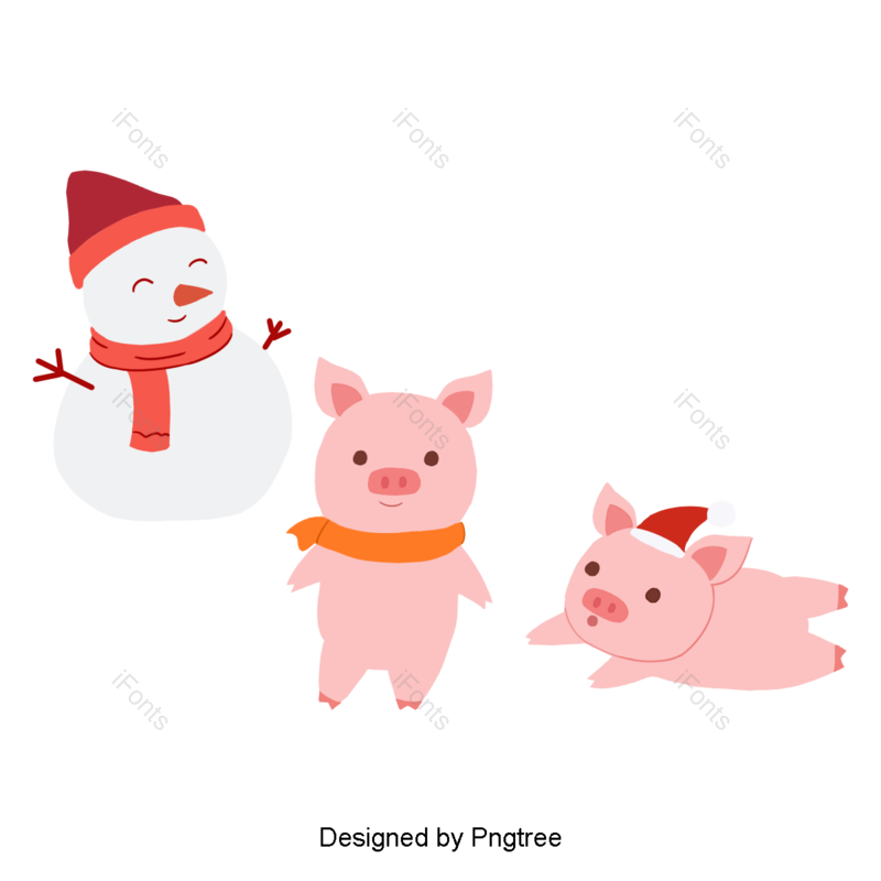 插图图片,动画片元素,雪人PNG,冬季免抠素材