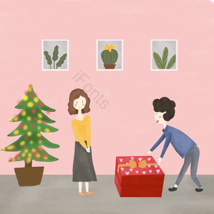 PSD 挂一张照片 壁画 粉 舒适 浪漫 人 女人