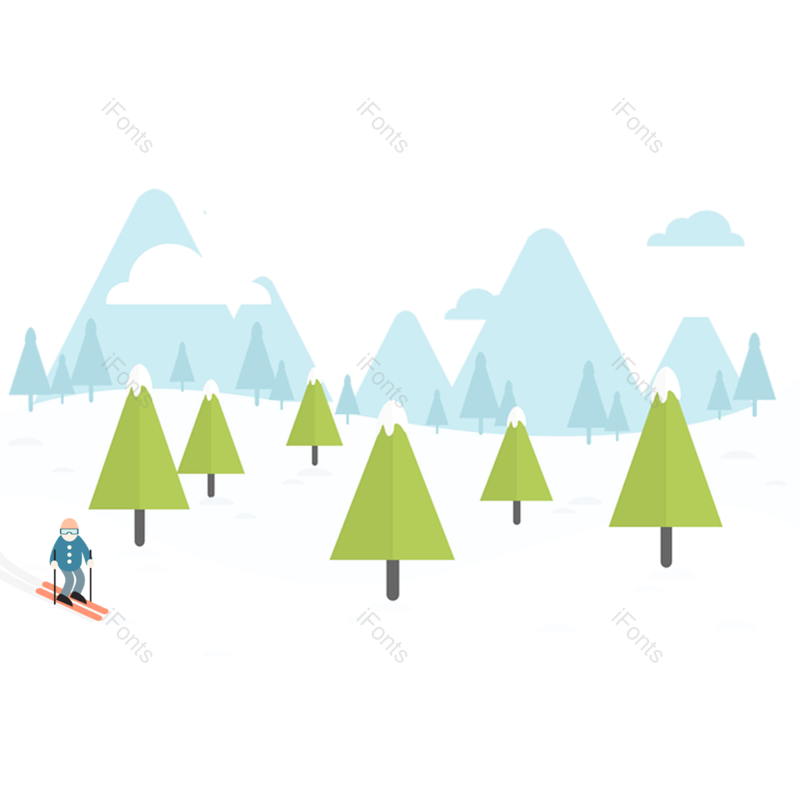 装饰图案图片,动画片元素,雪景PNG,场景图免抠素材