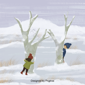 冬季 雪堆 雪 下雪天 积雪 雪山 孩子们 男孩
