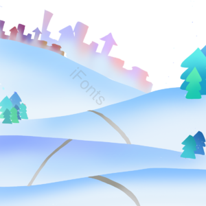  圣诞节 冬季 雪景 松树 滑雪场 雪景山坡 冬天的景色 韩国风