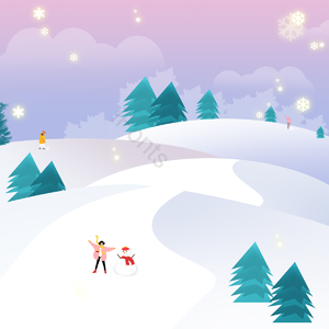 插图 堆雪人 冬季 冬季 单板滑雪 冬天的雪 卡通雪人 美学