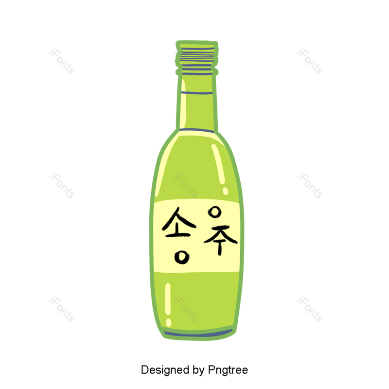 插图图片,韩国特色元素,蓝色PNG,动画片免抠素材