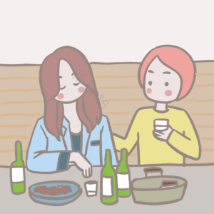 烧酒 一个人自己的单位 沙发 红颜知己 女孩 妇女 上班族 姐妹