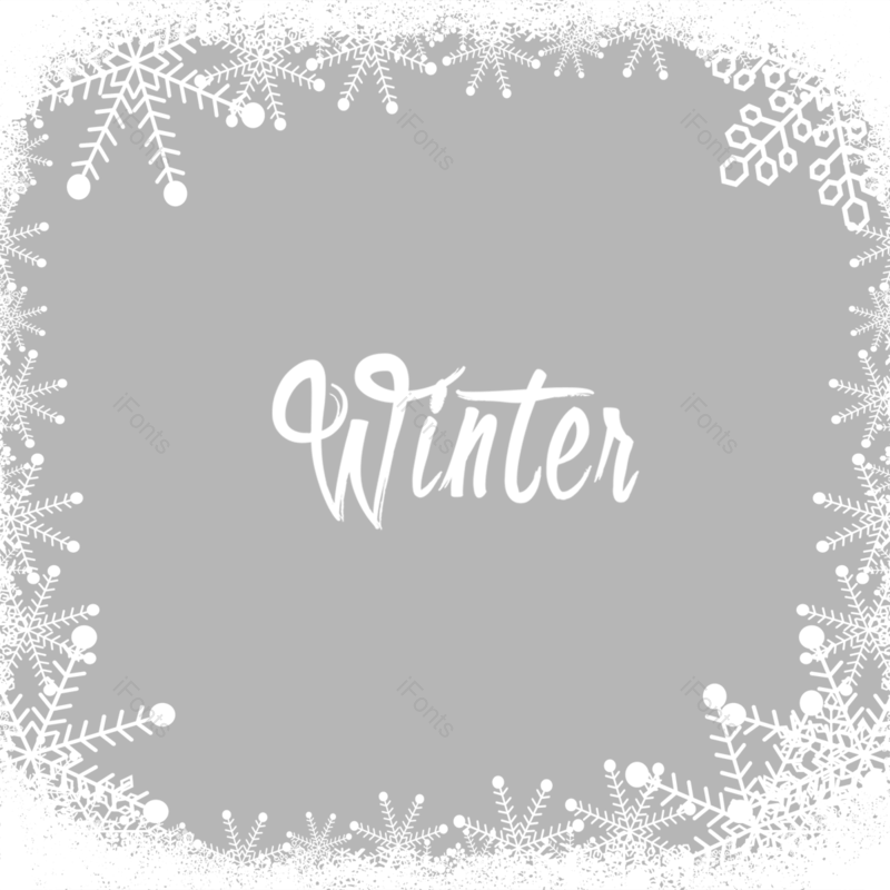 白色图片,雪花边框元素,时尚PNG,圣诞免抠素材