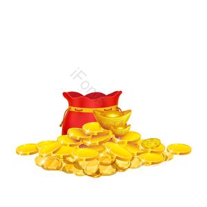 金色材料 金属材料 金日凤 金币 忽闪忽闪 新年素材 财产管理 金元寶素材
