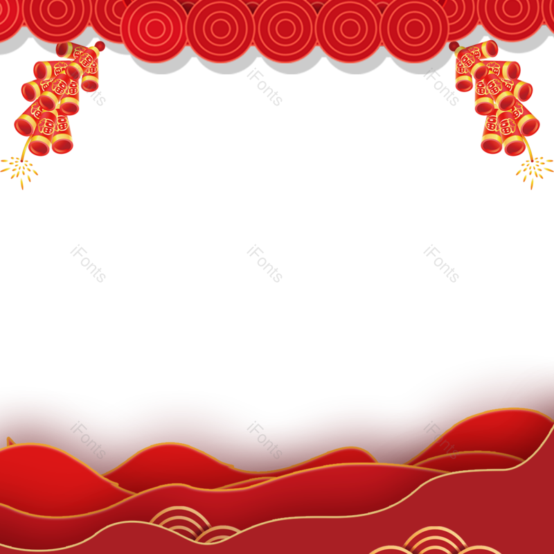 祥云图片,节日元素,鞭炮PNG,年货节免抠素材